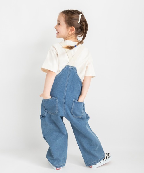 BRANSHES(ブランシェス)の「【ベビーとリンクコーデ】デニムサロペット(サロペット/オーバーオール・キッズ・ネイビー・90/110/100/140/130/150/120)」の18枚目の写真