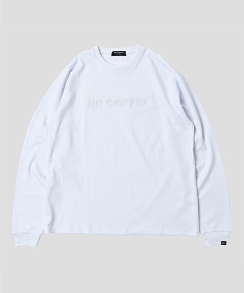 NO COFFEE（ノーコーヒー）の「エンボスロゴ L/S Tee（Tシャツ/カットソー・メンズ・ブラック/ホワイト・LARGE/MEDIUM/X-LARGE）」の2枚目の写真