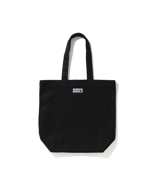 A BATHING APE（アベイシングエイプ）の「APE PIRATE COLLEGE TOTE BAG（トートバッグ・メンズ・ホワイト/ブラック・FREE）」の4枚目の写真