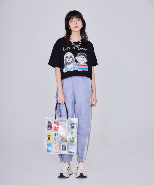 tシャツ 「BLACK SCORE」 EARNIE CROPPED T レディース BLACK SCORE】KURT EARNIE CROPPED T（Tシャツ/カットソー