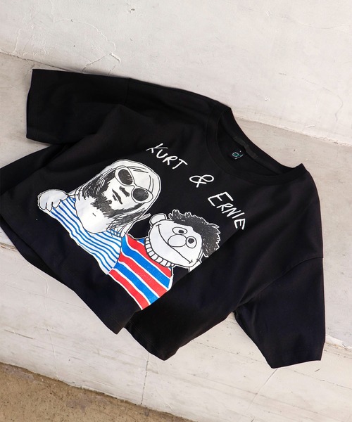 BLACK SCORE】KURT EARNIE CROPPED T（Tシャツ/カットソー