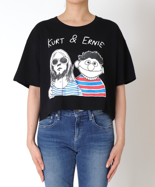 tシャツ 「BLACK SCORE」 EARNIE CROPPED T レディース BLACK SCORE tシャツ 「BLACK SCORE」KURT EARNIE CROPPED T