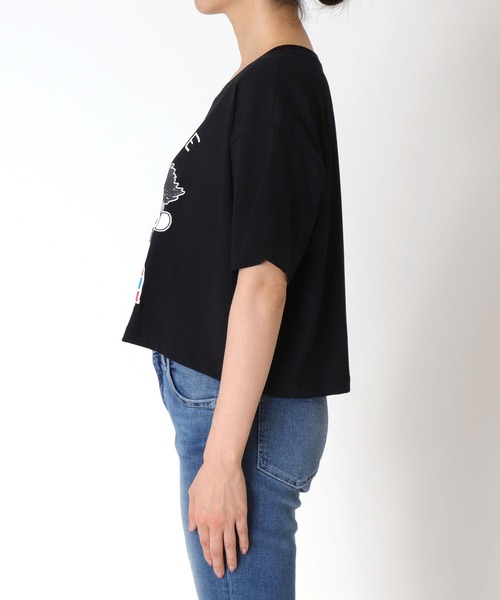 tシャツ 「BLACK SCORE」 EARNIE CROPPED T レディース BLACK SCORE】KURT EARNIE CROPPED T（Tシャツ/カットソー