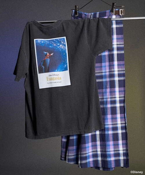 DISNEY FANTASIA】 ポスターバックプリント Tシャツ/ディズニー