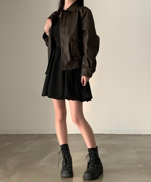 Mejoul(メジュール)の「バックリボンバルーンシルエットキャミソールミニワンピース(ワンピース・レディース・ホワイト/ブラック・F)」の20枚目の写真