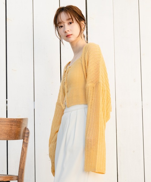 アンサンブル Sheer knit ensemble set up / シアーニットアンサンブルセットアップ Clum アンサンブル Sheer knit ensemble set up / シアーニット