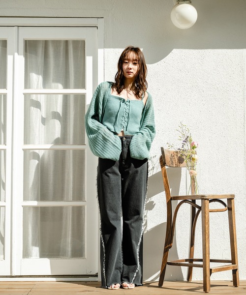 アンサンブル Sheer knit ensemble set up / シアーニットアンサンブルセットアップ Clum アンサンブル Sheer knit ensemble set up / シアーニット