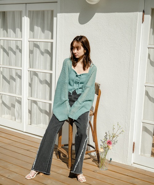 アンサンブル Sheer knit ensemble set up / シアーニットアンサンブルセットアップ Clum アンサンブル Sheer knit ensemble set up / シアーニット