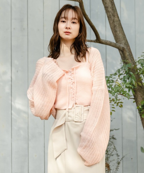 mideal(マイディール)の「sheer knit ensemble / シアーニットアンサンブル(アンサンブル・レディース・ブルー/イエロー/ピンク・FREE)」の11枚目の写真