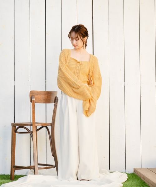 アンサンブル Sheer knit ensemble set up / シアーニットアンサンブルセットアップ Clum アンサンブル Sheer knit ensemble set up / シアーニット
