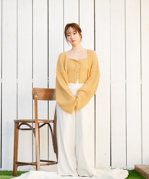 mideal（マイディール）の「sheer knit ensemble / シアーニット