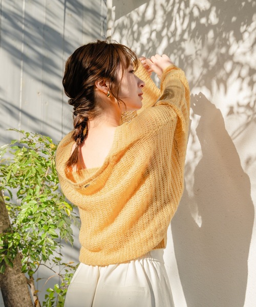 mideal(マイディール)の「sheer knit ensemble / シアーニットアンサンブル(アンサンブル・レディース・ブルー/イエロー/ピンク・FREE)」の19枚目の写真
