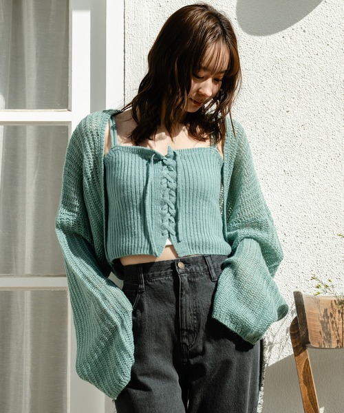 mideal（マイディール）の「sheer knit ensemble / シアーニット