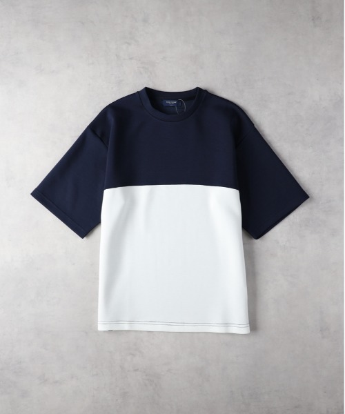 BACK NUMBER(バックナンバー)の「【BACK NUMBER】2段切替Tシャツ(Tシャツ/カットソー・メンズ・ベージュ/ネイビー/グレー・L/XL/M)」の4枚目の写真