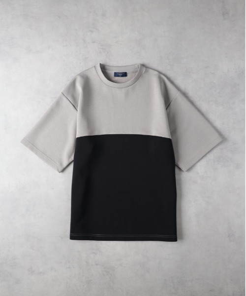 BACK NUMBER(バックナンバー)の「【BACK NUMBER】2段切替Tシャツ(Tシャツ/カットソー・メンズ・ベージュ/ネイビー/グレー・L/XL/M)」の6枚目の写真