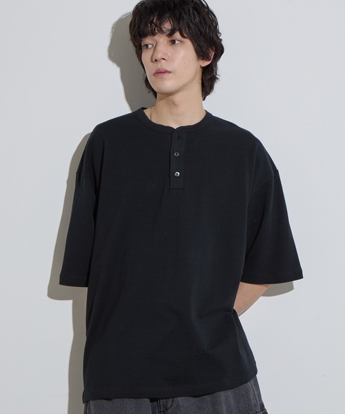 AURALEE 鹿の子ヘンリーネックTシャツ AURALEE 鹿の子ヘンリーネックTシャツ AURALEE オーラリー 日本