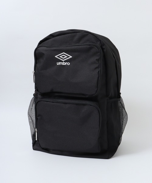UMBRO（アンブロ）の「umbro　ダブルポケットＤパック（バックパック/リュック・メンズ・ブラック×ブルー/ブラック×ホワイト/ブラック×ブラック・FREE）」の4枚目の写真