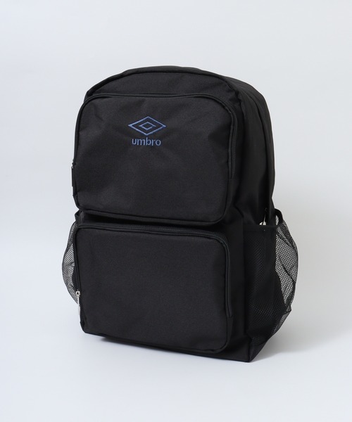 UMBRO（アンブロ）の「umbro　ダブルポケットＤパック（バックパック/リュック・メンズ・ブラック×ブルー/ブラック×ホワイト/ブラック×ブラック・FREE）」の6枚目の写真