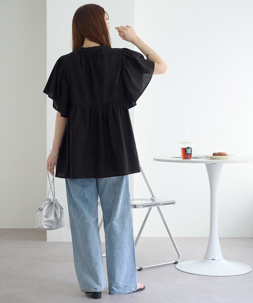 DISCOAT(ディスコート)の「コード刺繍ブラウス(シャツ/ブラウス・レディース・アイボリー/ブラック/モカ・FREE)」の15枚目の写真