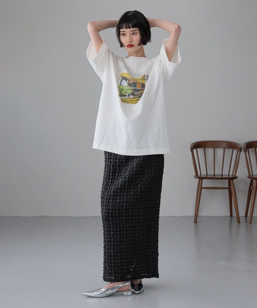 LOWRYS FARM（ローリーズファーム）の「ＵＳＥＤバンＴＳＳ　 327857（Tシャツ/カットソー・レディース・グレー/チャコールグレー/ホワイト/ピンク・FREE）」の12枚目の写真