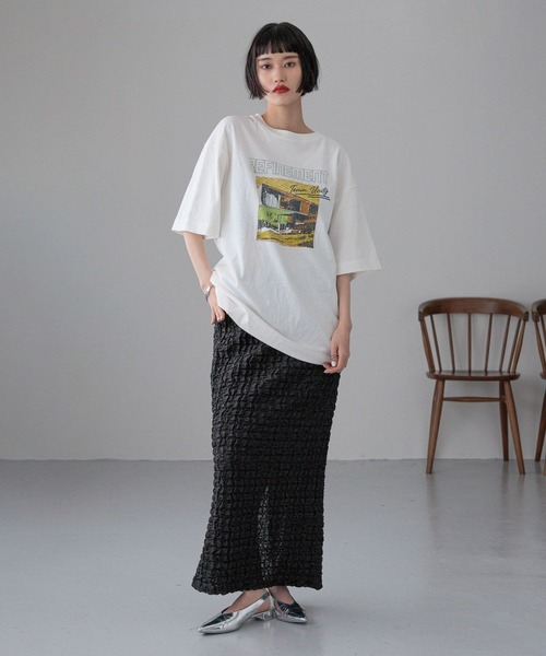 LOWRYS FARM（ローリーズファーム）の「ＵＳＥＤバンＴＳＳ　 327857（Tシャツ/カットソー・レディース・グレー/チャコールグレー/ホワイト/ピンク・FREE）」の13枚目の写真