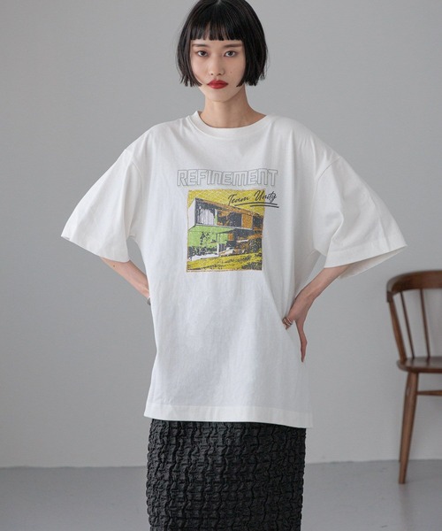 LOWRYS FARM（ローリーズファーム）の「ＵＳＥＤバンＴＳＳ　 327857（Tシャツ/カットソー・レディース・グレー/チャコールグレー/ホワイト/ピンク・FREE）」の14枚目の写真