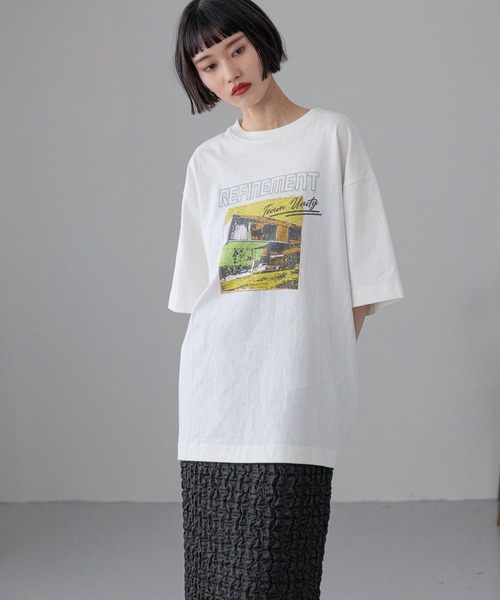LOWRYS FARM（ローリーズファーム）の「ＵＳＥＤバンＴＳＳ　 327857（Tシャツ/カットソー・レディース・グレー/チャコールグレー/ホワイト/ピンク・FREE）」の15枚目の写真