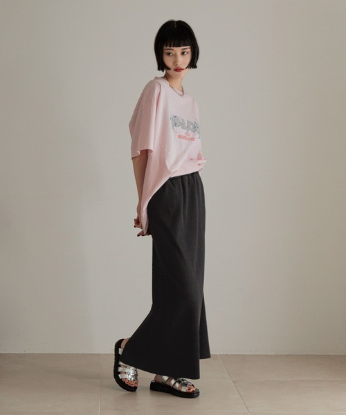 LOWRYS FARM（ローリーズファーム）の「ＵＳＥＤバンＴＳＳ　 327857（Tシャツ/カットソー・レディース・グレー/チャコールグレー/ホワイト/ピンク・FREE）」の19枚目の写真