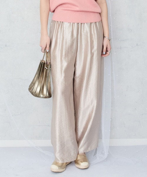 【FONT LAB】シャイニートリコットウエストシャーリングパンツ