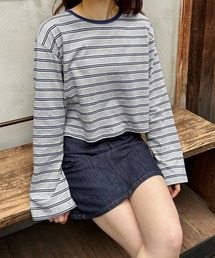LE MORE | クロップドボーダーロンT(Tシャツ/カットソー)