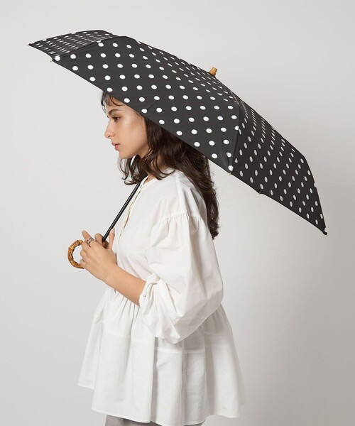 【Traditional Weatherwear】ドット柄 折りたたみ晴雨兼用傘 セール】＜Traditional Weatherwear＞ミニドットアンブレラ
