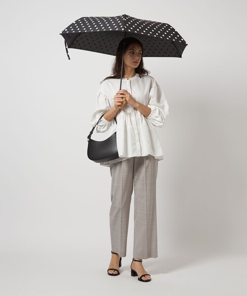 【Traditional Weatherwear】ドット柄 折りたたみ晴雨兼用傘 セール】＜Traditional Weatherwear＞ミニドットアンブレラ