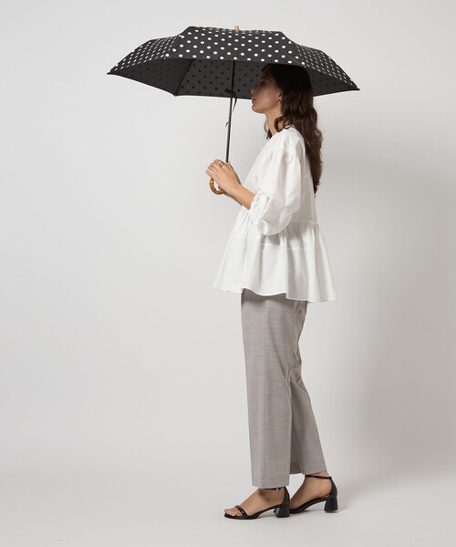 【Traditional Weatherwear】ドット柄 折りたたみ晴雨兼用傘 セール】＜Traditional Weatherwear＞ミニドットアンブレラ