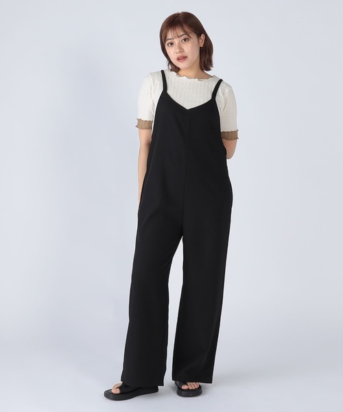 CECIL McBEE(セシルマクビー)の「ダブルストラップサロペット(サロペット/オーバーオール・レディース・アイボリー/ブラック/チャコールグレー・MEDIUM)」の8枚目の写真