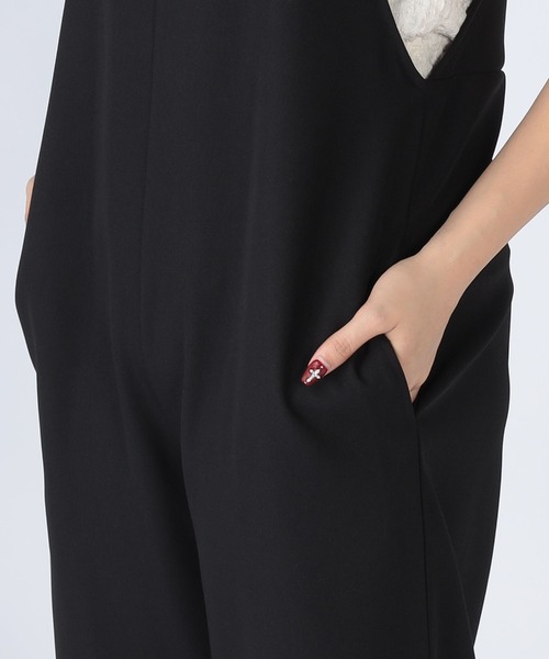 CECIL McBEE(セシルマクビー)の「ダブルストラップサロペット(サロペット/オーバーオール・レディース・アイボリー/ブラック/チャコールグレー・MEDIUM)」の14枚目の写真