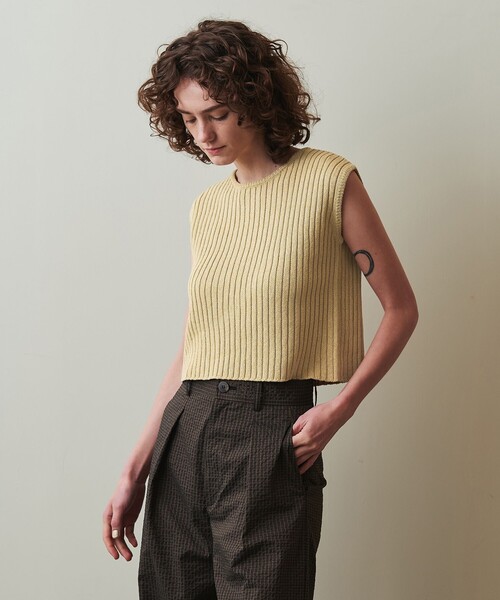 Steven Alan＞リブ ノースリーブ ニット（ニット/セーター