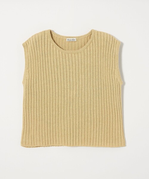 TAN★ノースリーブニット ニット ノースリーブ カシュクール Vネック サマーニット