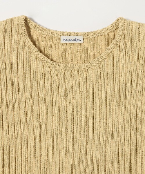 Steven Alan（スティーブンアラン）の「＜Steven Alan＞リブ ノースリーブ ニット（ニット/セーター・レディース・ベージュ/ブラック・FREE）」の6枚目の写真