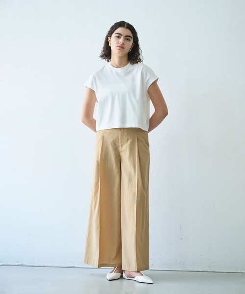 N.O.R.C(ノーク)の「クロップドトップス【マルチファンクション】(Tシャツ/カットソー・レディース・チャコール/オフホワイト/ブラック/ブラウン/ミント/ダークブラウン/ピンク/サックスブルー・フリー)」の19枚目の写真