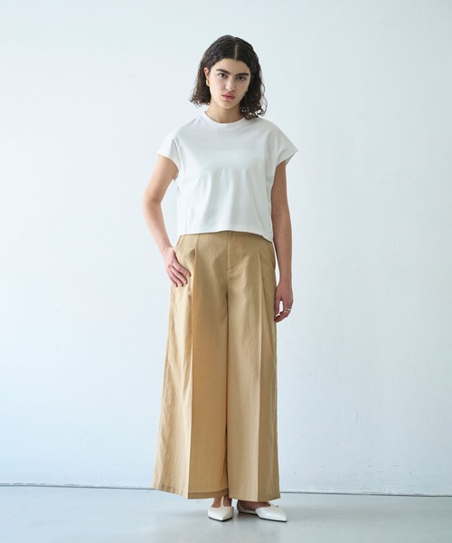 N.O.R.C(ノーク)の「クロップドトップス【マルチファンクション】(Tシャツ/カットソー・レディース・チャコール/オフホワイト/ブラック/ブラウン/ミント/ダークブラウン/ピンク/サックスブルー・フリー)」の20枚目の写真