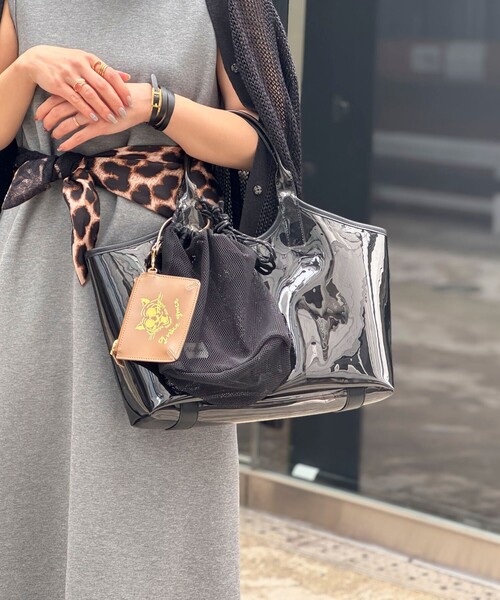 NOLLEY’S(ノーリーズ)の「PVCトート&メッシュ巾着バッグ(トートバッグ・レディース・ベージュ系その他/ブラック/ベージュ・FREE)」の12枚目の写真