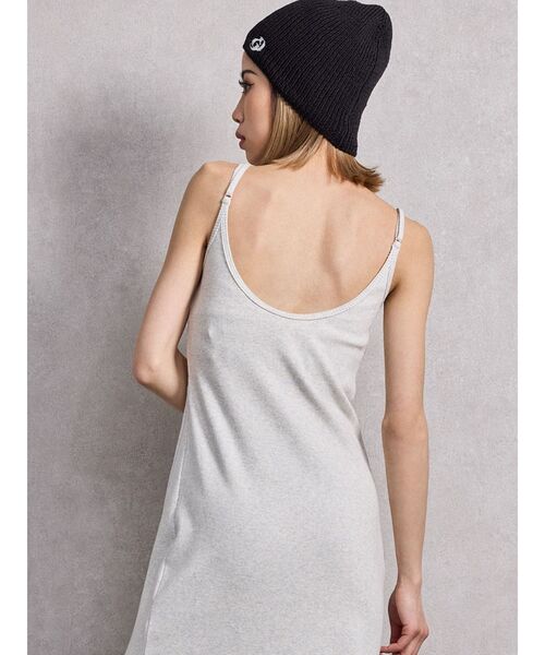 GYDA（ジェイダ）の「SIDE スリットテレコキャミロングワンピース（ワンピース・レディース・ブラック/ベージュ/ライトグレー・FREE）」の7枚目の写真