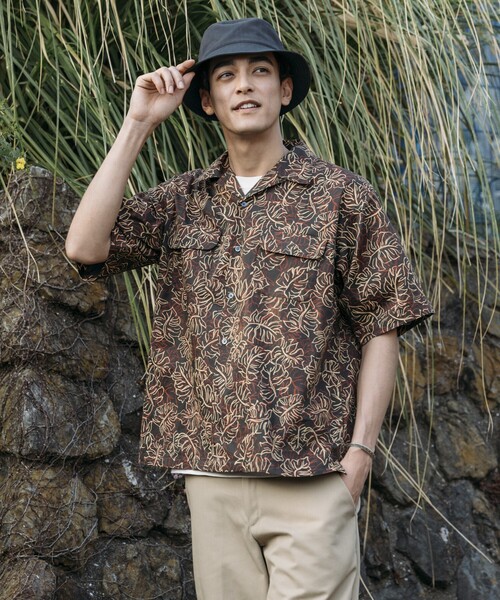 「FREAK'S STORE」 長袖シャツ フリ- ダークブラウン レディース FREAK'S STORE 「FREAK'S STORE」 長袖シャツ フリ- ブラウン