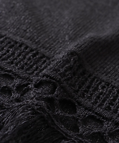 DRESSLAVE（ドレスレイブ）の「paper yarn fringe poncho(ペーパーヤーンフリンジポンチョ)（カーディガン/ボレロ・レディース・ベージュ/ブラック・38）」の15枚目の写真