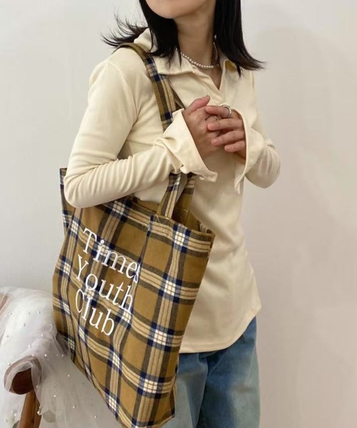 mebole(メボレ)の「ポロカラースリムトップス(Tシャツ/カットソー・レディース・グレー/ブラック/アイボリー・FREE)」の9枚目の写真