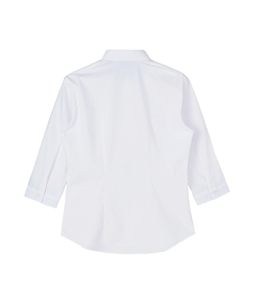 TOKYO SHIRTS(トウキョウシャツ)の「【透け防止】 形態安定ノーアイロン ワイド 7分袖ビジネスワイシャツ(ビジネスシャツ・レディース・ホワイト・M/L/LL/XL/S)」の2枚目の写真
