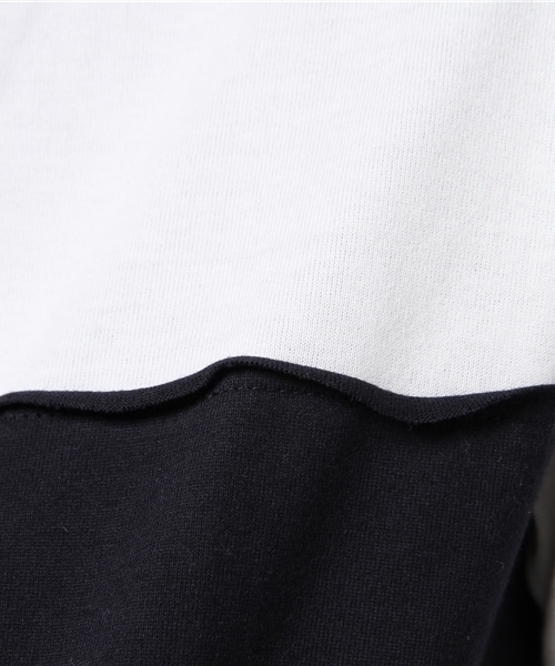 NUMBER (N)INE(ナンバーナイン)の「2トーンVネックTシャツ(Tシャツ/カットソー・メンズ・ブラック系その他2/ネイビー/ブラック系その他/ホワイト×ネイビー・4/3/2)」の8枚目の写真