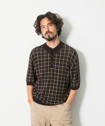 ニット」に該当するポロシャツ（チェック柄）ファッション通販