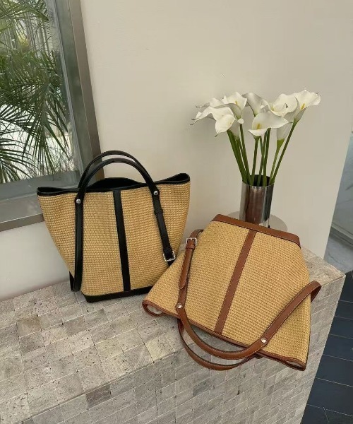 こりこー　LOEWE かごバッグ ブラウンハンドル ブラウン かごバッグ ハンドル付き こりこー様専用 LOEWE かごバッグ