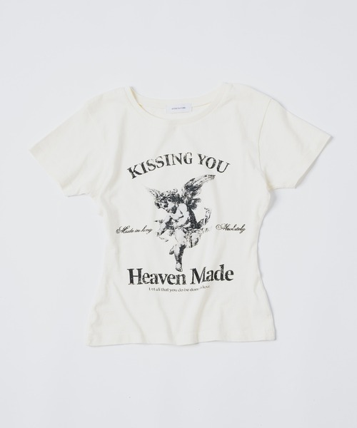 INTER FACTORY（インターファクトリー）の「Killin' me good - AngelグラフィックプリントT made in INTER FACTORY【ユニセックス】（Tシャツ/カットソー・レディース・オフホワイト/スミクロ・MEDIUM/LARGE）」の17枚目の写真